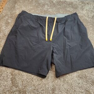 Wellen Mens Lined Sport Shorts Charcoal Grey Stretch Athletic Gym Inseam 7 XXL